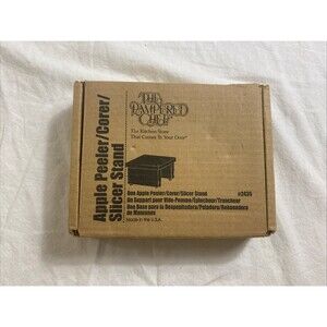 Pampered Chef #2435 Apple Peeler Corer Slicer Stand NEW IN BOX Open Box